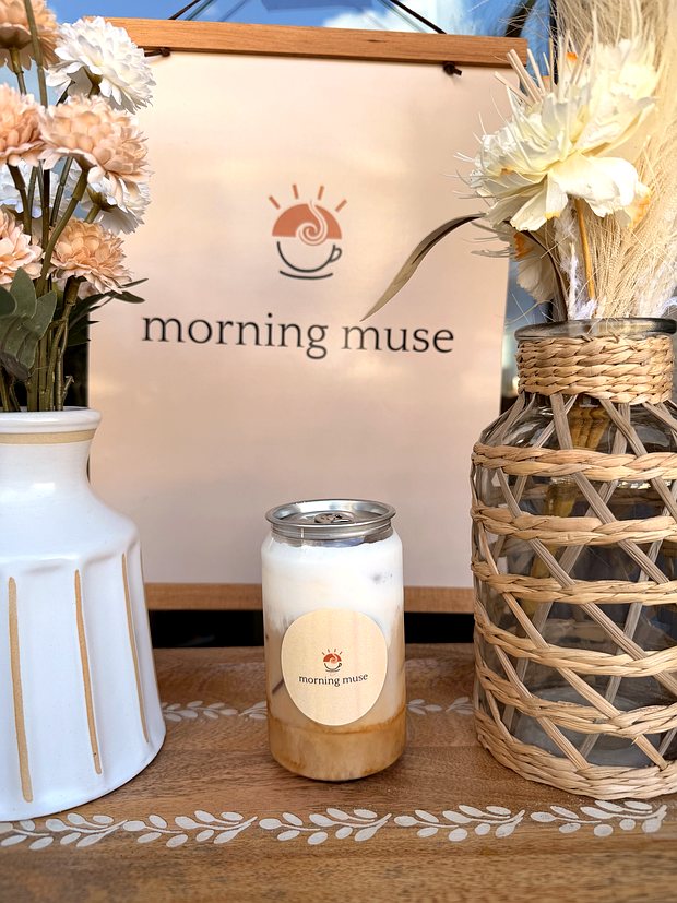 Morning Muse can styled with dried flowers